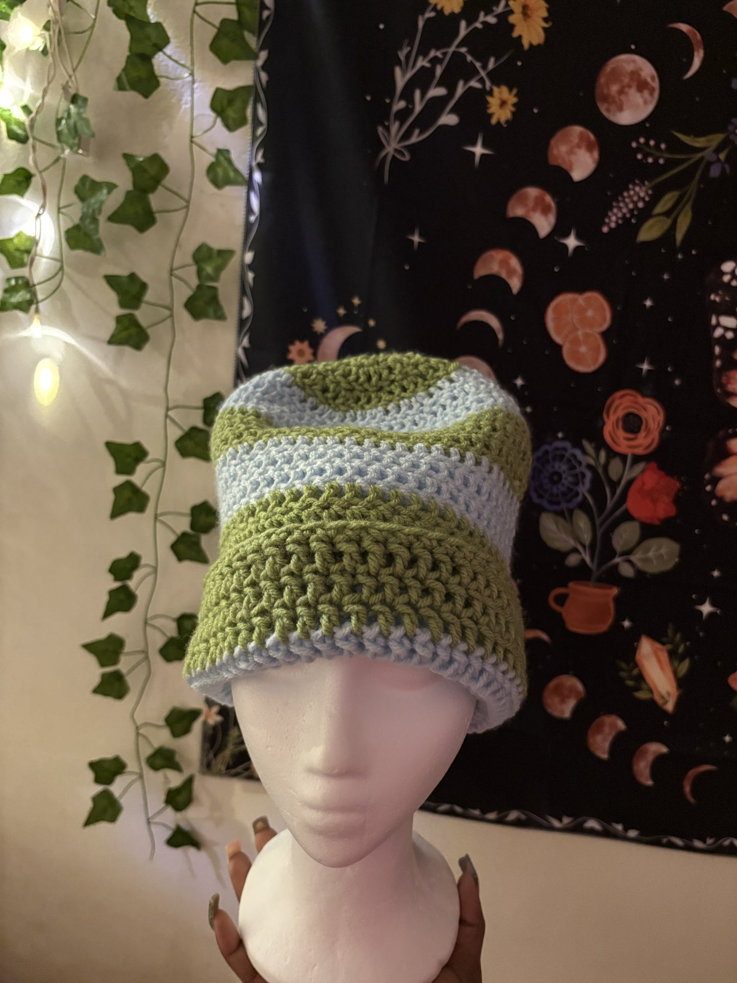 Striped Slouch Beanie